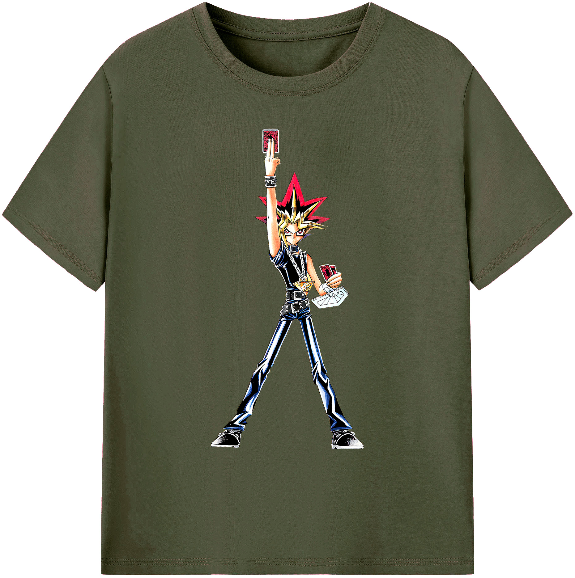 （画像用） 遊☆戯☆王 Yu-Gi-Oh! 綿100％ メンズ半袖Tシャツ｜肌触りやわらか＆通気性